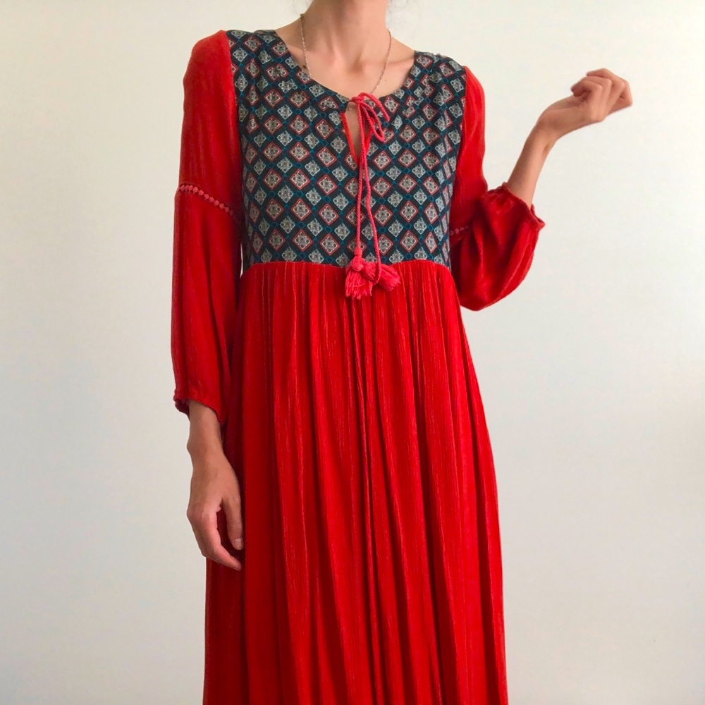 Entro Red Boho Maxi dress